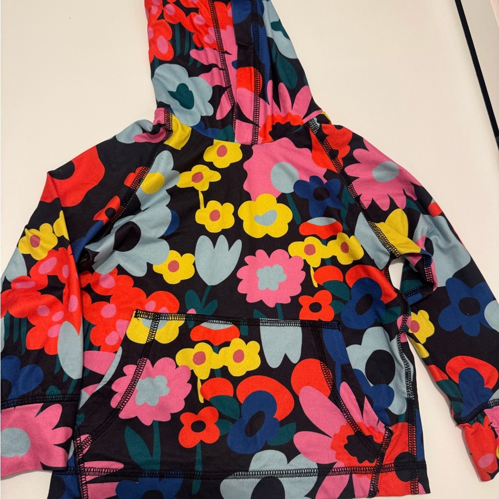 Hanna Andersson Multicolor Floral Hoodie — Black, Pink, Blue